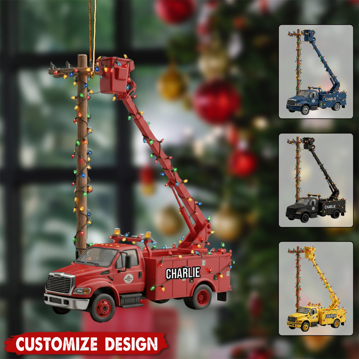 Keep The Lights On - Personalized Lineman Ornament