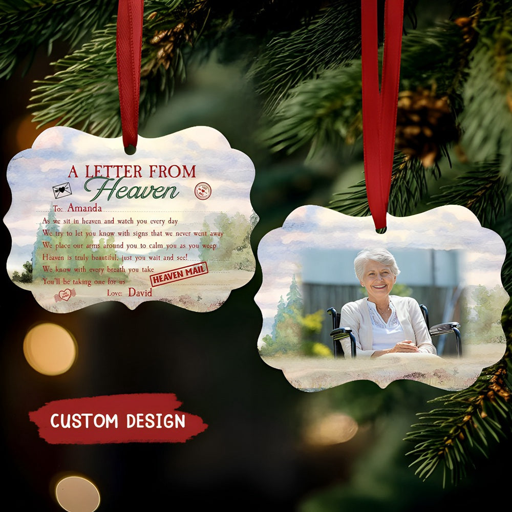 A Letter From Heaven To You - Personalized Ornament - Memorial Gift For Family