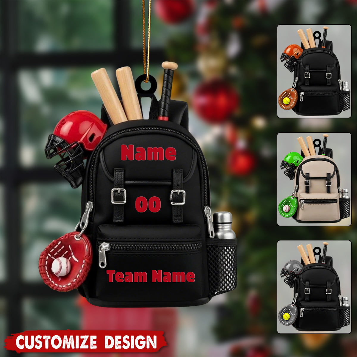 Personalized Baseball Softball Ornament - Gift For Baseball Softball Lovers