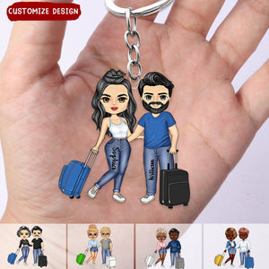 Travel Road Trip Camping Adventures Personalized Keychain Gift For Travel Lovers