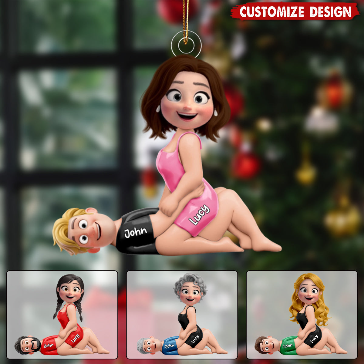 Personalized Naughty Couple Ornament -  Gifts For Couple