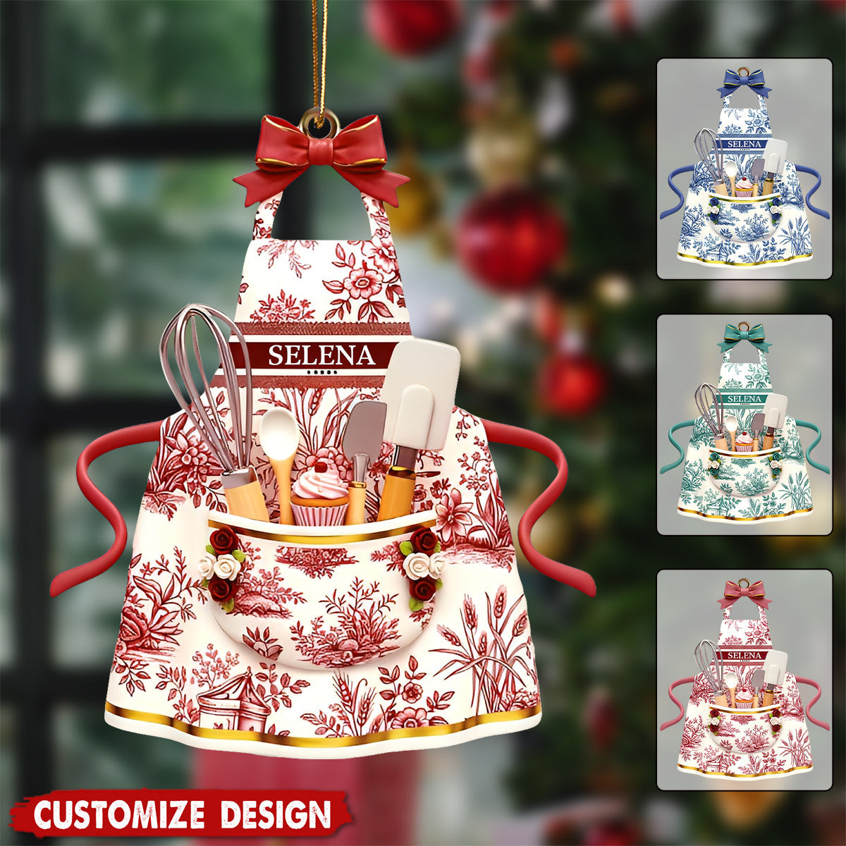 Baking Apron Ornament - Personalized Gifts For Cooking Lovers