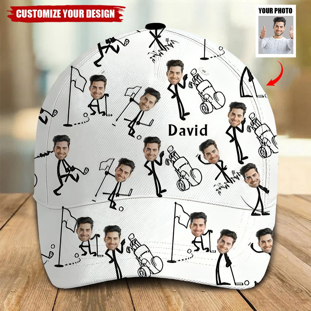 Personalized Golf Photo Classic Cap-Gift For Golf Lovers