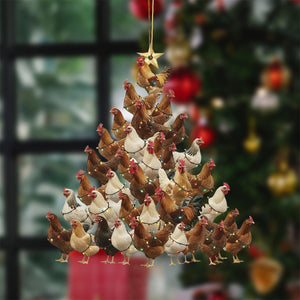 Funny Chicken Christmas Tree Ornament