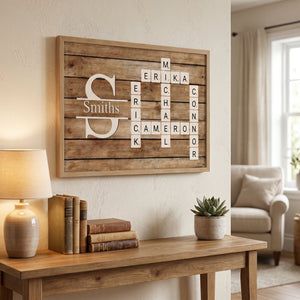 Personalized Family Name Crossword Poster - Gift For Your Family