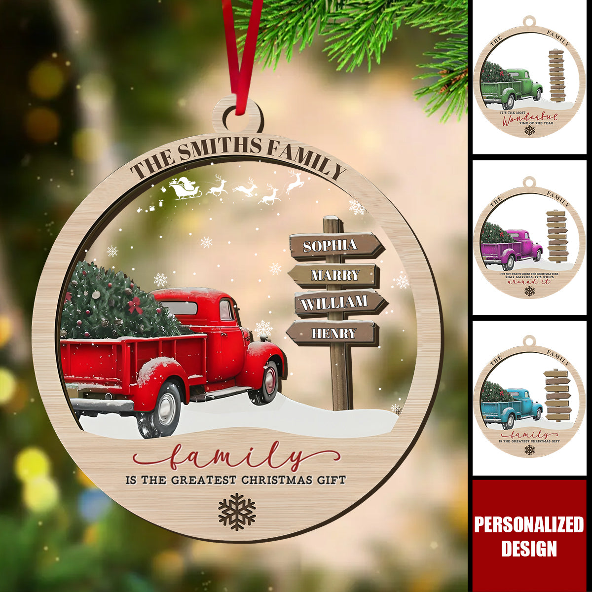 Personalized Family Christmas Ornament-Gift For Christmas