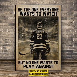 Personalized Hockey Motivation Poster- Gift For Hockey Lovers
