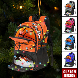 Personalized Basketball Bag Christmas Ornament - Gift For Basketball Players
