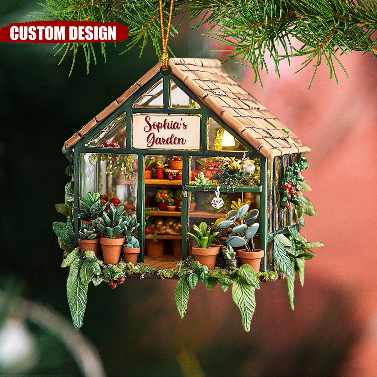 Personalized Greenhouse garden Christmas Ornament-Gifts For garden Lovers-2025 New Release