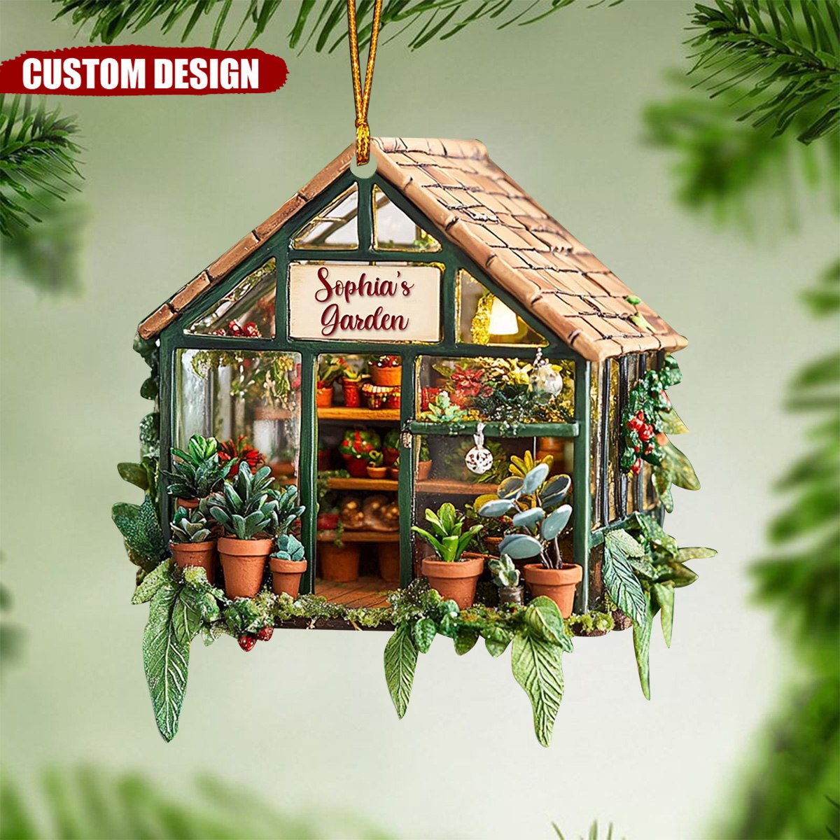 Personalized Greenhouse garden Christmas Ornament-Gifts For garden Lovers-2025 New Release