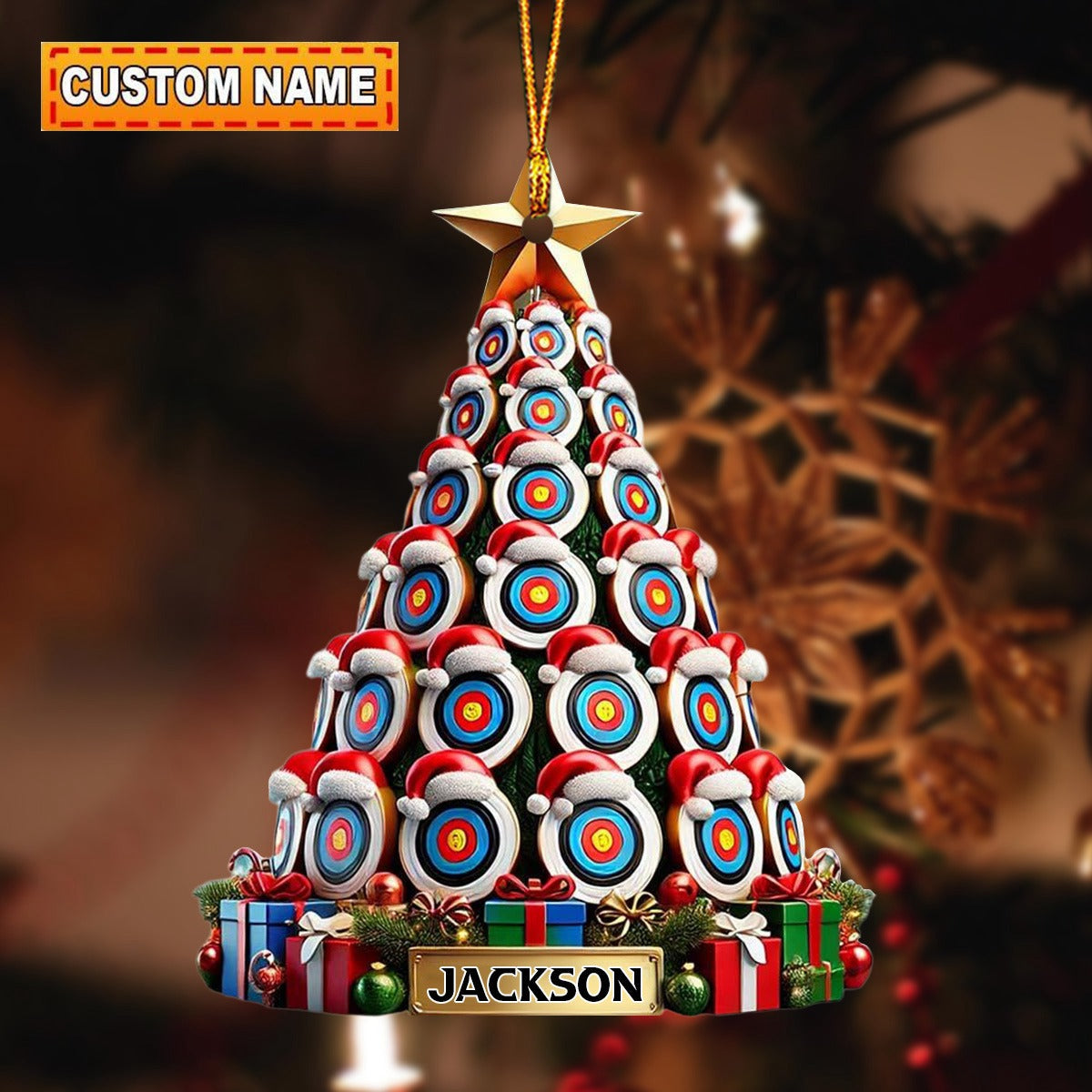 2024 New Release - Personalized Archery Target Christmas Ornament Gift For Archery Lovers