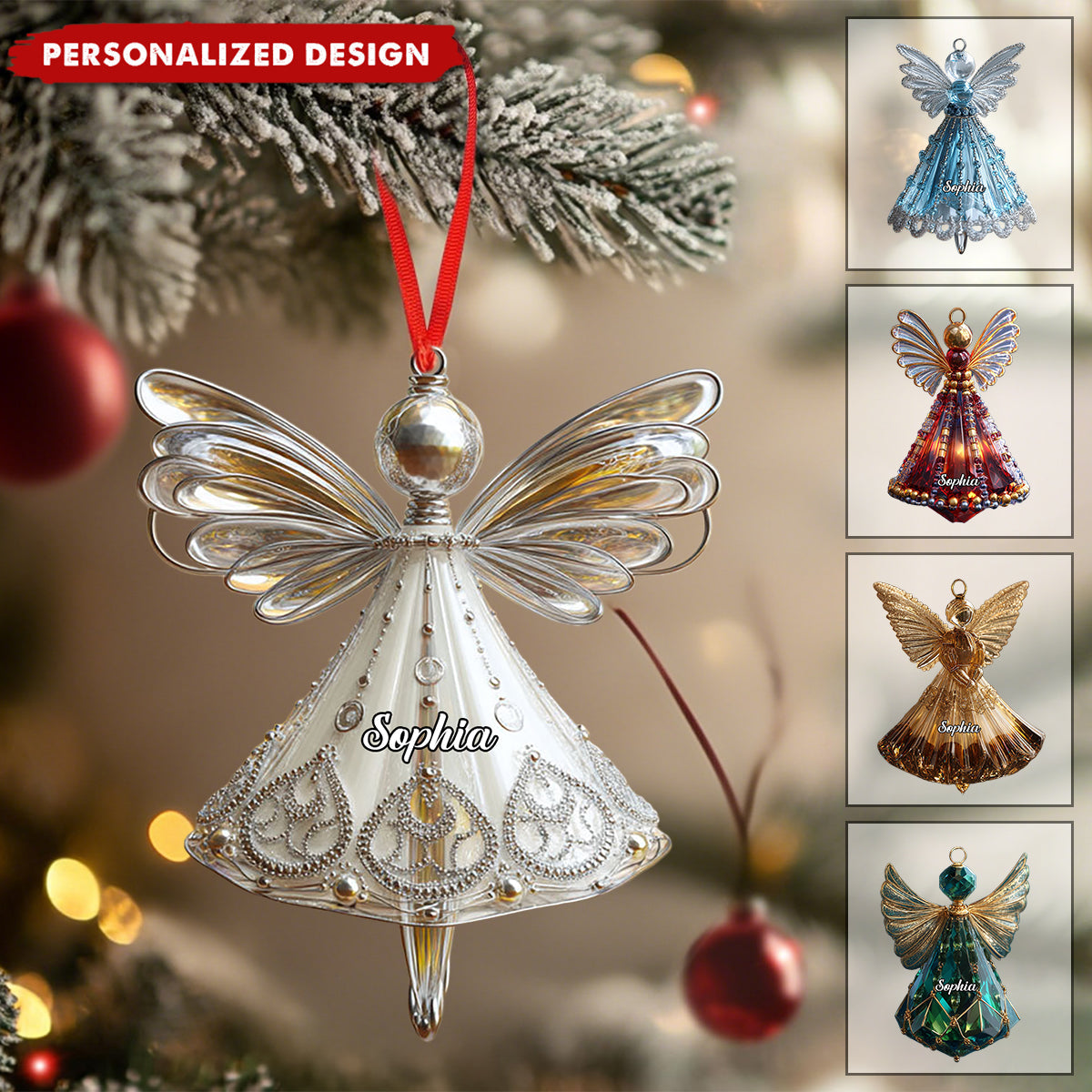 Personalized Angel Christmas Ornament Gift For Lover