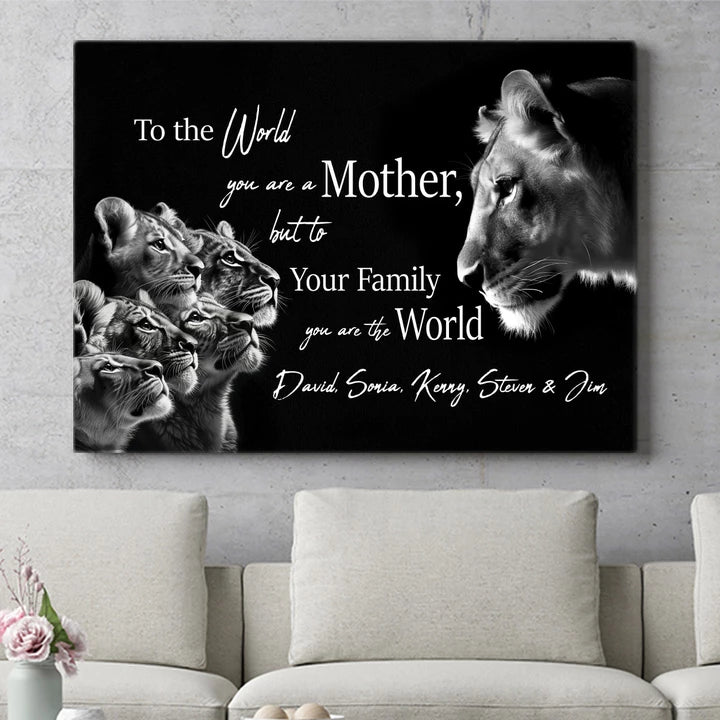 Family Personalized Custom Poster - Mother's Day, Birthday Gift For Mom