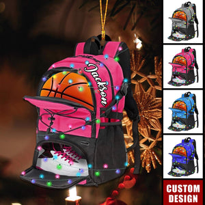 Personalized Basketball Bag Christmas Ornament - Gift For Basketball Players