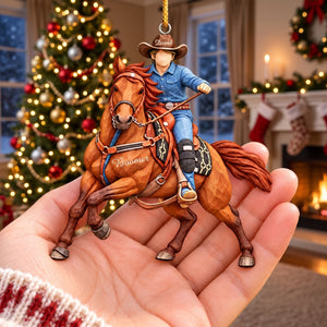 Personalized Custom Ornament Gift For Cowboys, Gift For Horse Lovers