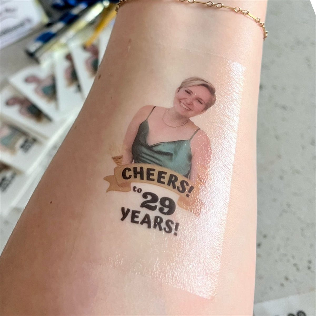 Personalized Photo Birthday Temporary Tattoos