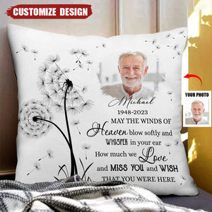 May the Winds of Heaven Memory -Personalized Pillow