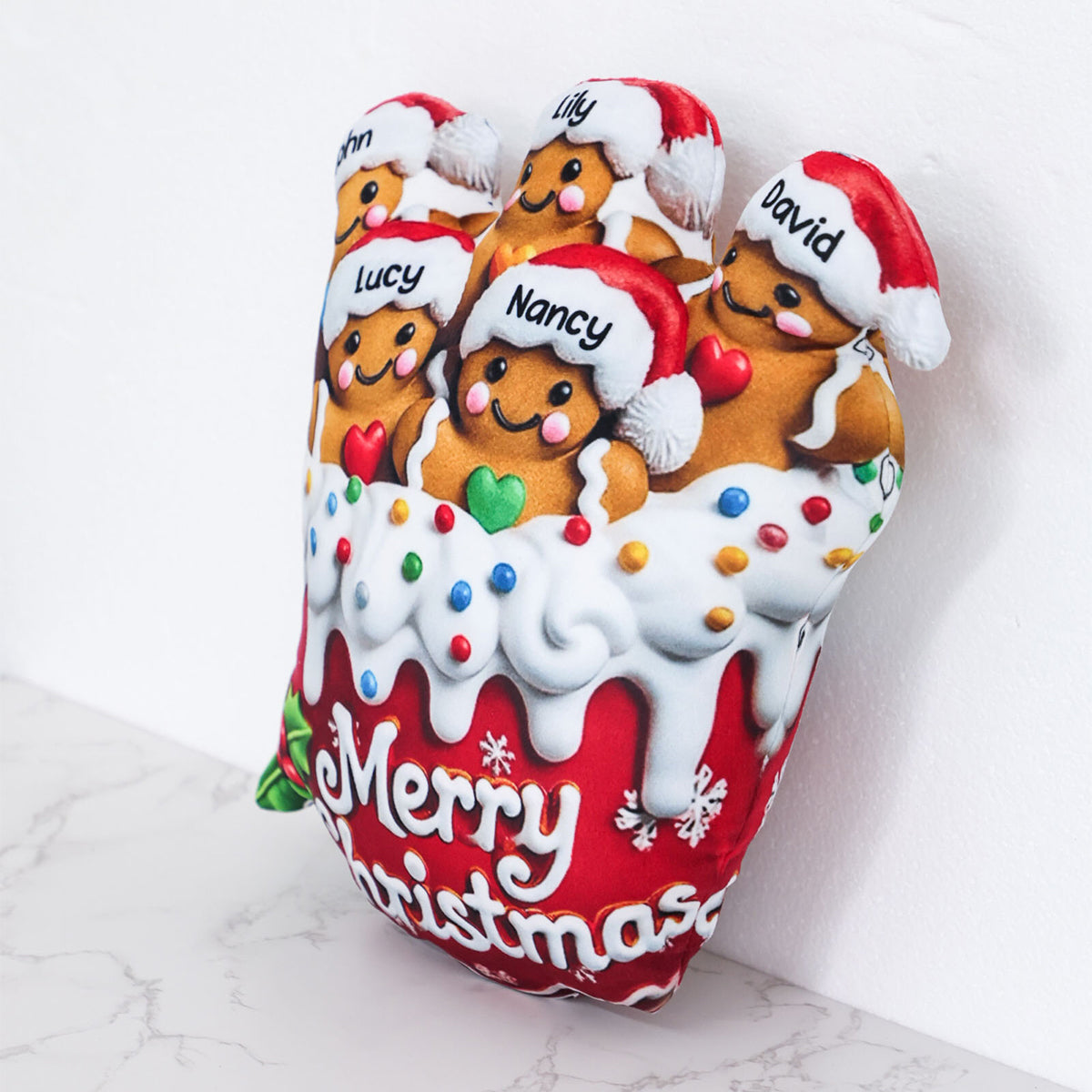 Personalized Gingerbread Pillow - Gift For Your Family