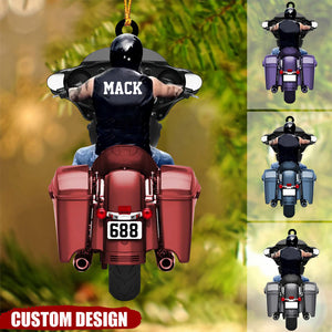 Personalized German Motorbike Lovers Christmas Ornament