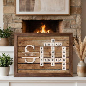 Personalized Family Name Crossword Poster - Gift For Your Family
