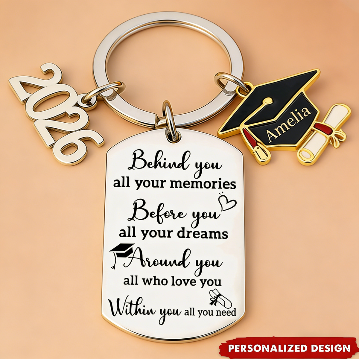 Personalized Keychain - Graduation Gift For Family Members