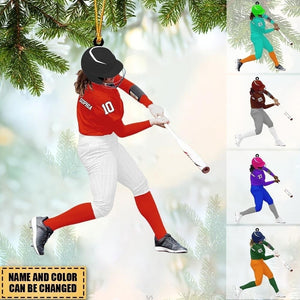 Custom Personalized Softball/Baseball Batter Ornament, Gift For  Softball/baseball Lovers
