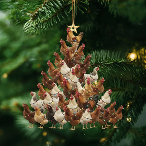 Funny Chicken Christmas Tree Ornament
