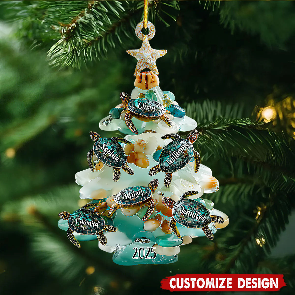 Personalized Sea Turtles Family Ornament - Gift For Your Family