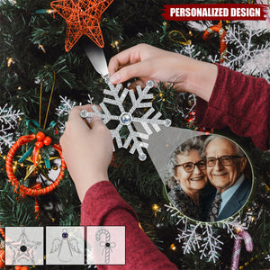 Personalized Family Photo Projection Ornament for Christmas