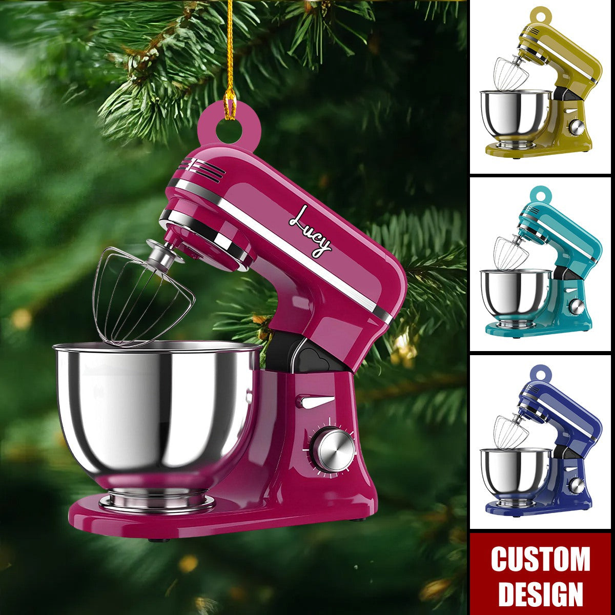 New Release - Personalized Baking Mixer Christmas Ornament - Gift For Baker