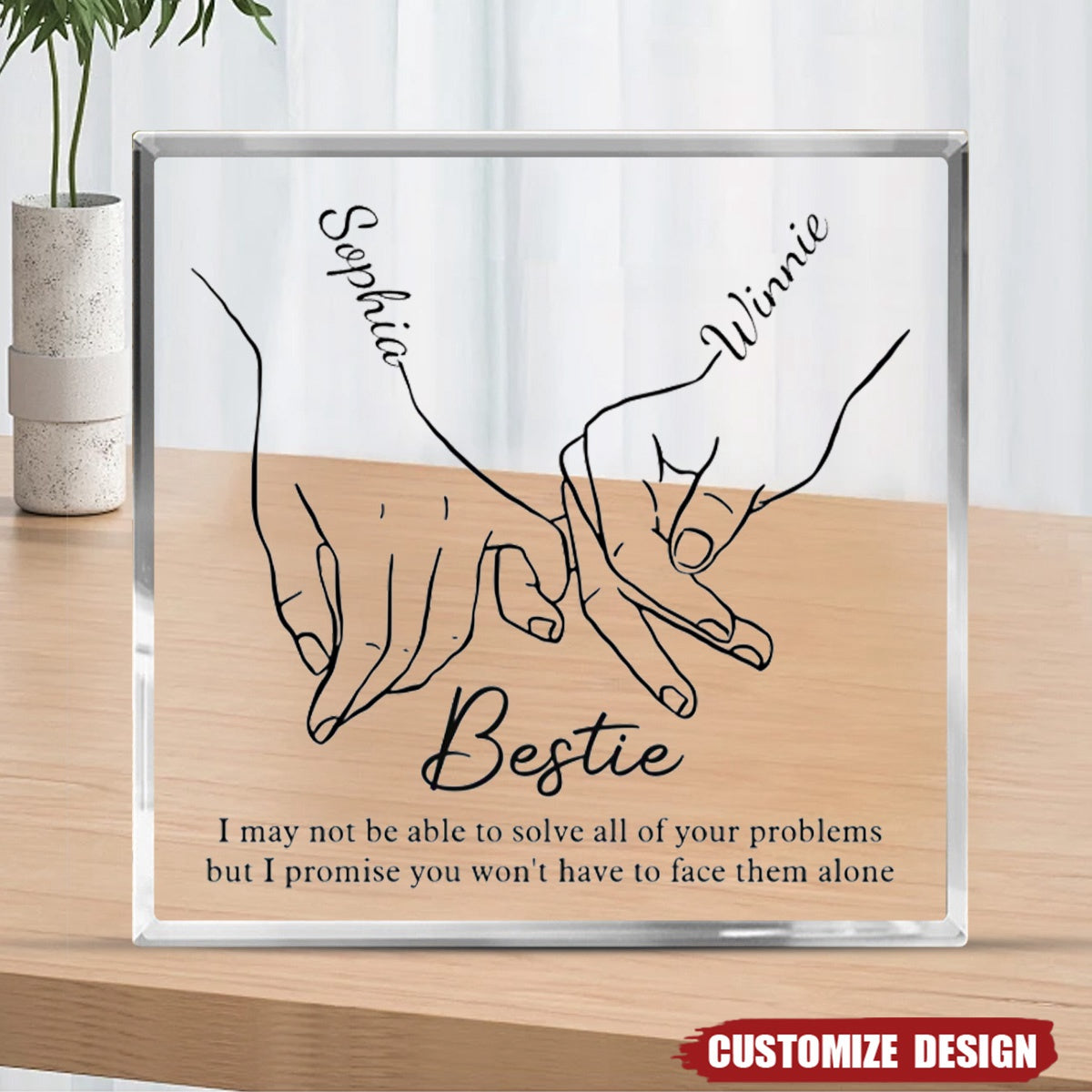 I'll Be There Pinky Promise - Personalized Acrylic Plaque - Gift For B ...