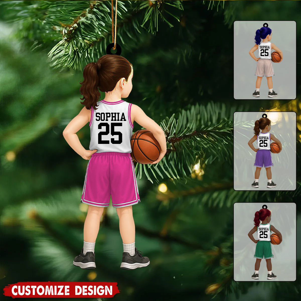 Personalized Kid Basketball Player Ornament - Gift For Basketball Young Lovers  - 2025 New Release