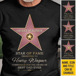 Star Of Fame - Family Personalized Custom Unisex T-shirt - Mother's Day, Father's Day, Birthday Gift For Mom/Dad