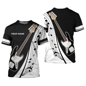 Bass Guitar -Personalized Name 3D Tshirt