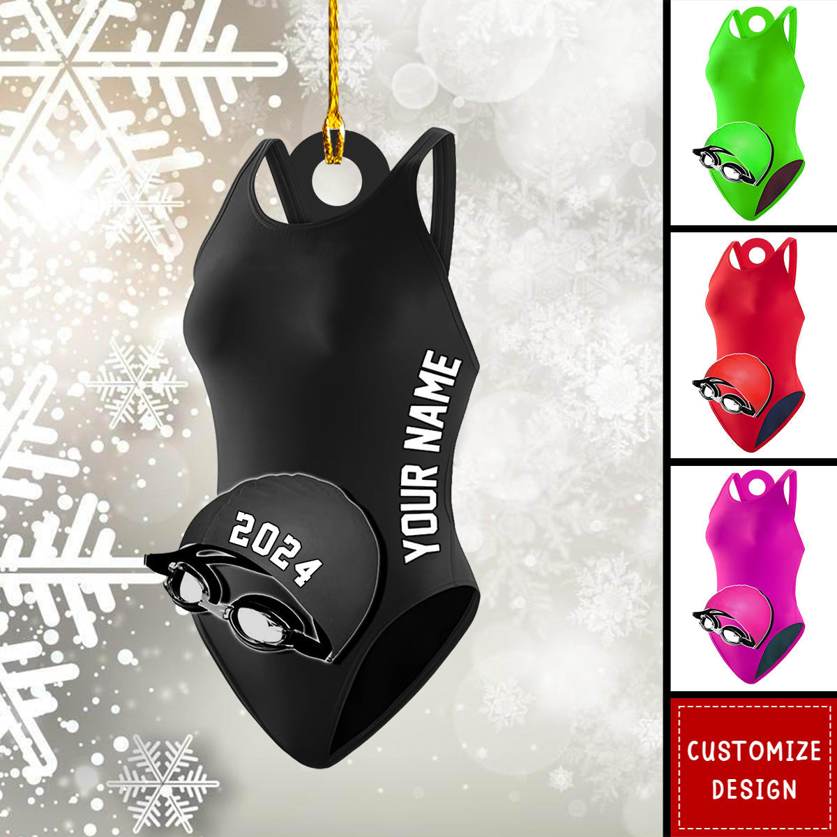 2024 New Release Personalized Swimmer Accessories Ornaments Gift For Swimmer
