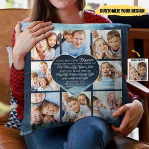 A Hug Sent From Heaven - Personalized Photo Pillow