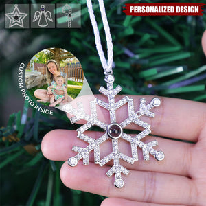 Personalized Family Photo Projection Ornament for Christmas