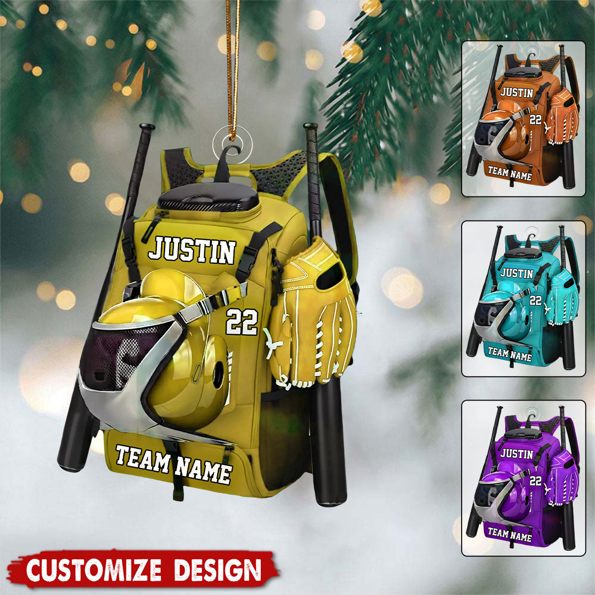 Baseball Ornament, Personalized Baseball Uniform Christmas Ornament, Baseball Player Gift,Baseball Keepsake,Custom Baseball Hanging Ornament