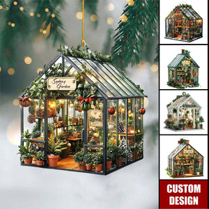 Personalized Greenhouse Christmas Ornament-Gift For Plant Lovers