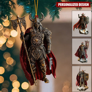 Personalized Viking Knight Acrylic Ornament