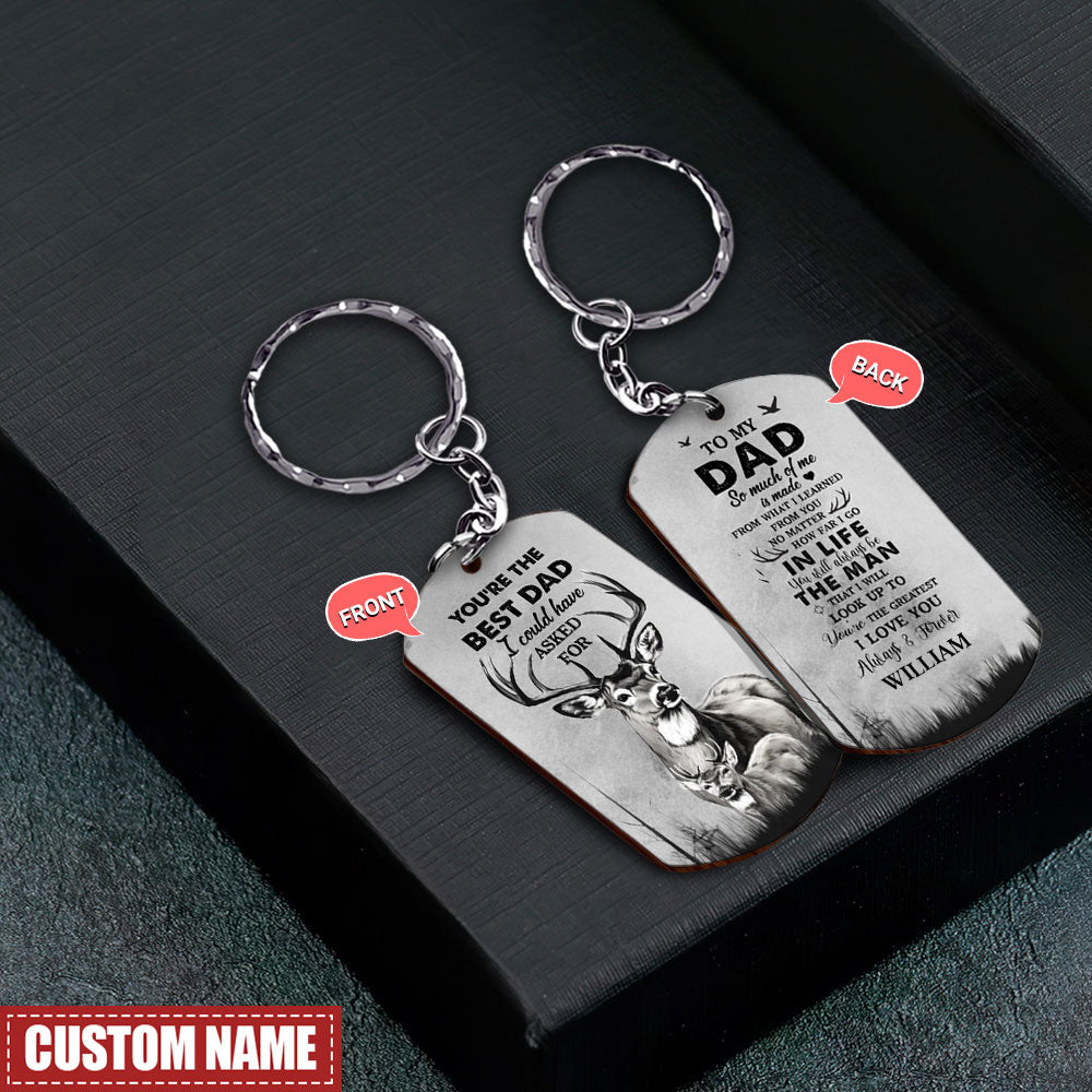 Personalized Keychain For Hunting Dad, You’re The Best Dad, Gift For Father’s Day, Gift Idea For Dad