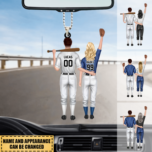 Personalized Baseball Couple Together Is My Favorite Place To Be Car Hanging Ornament