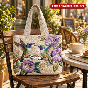 Personalized Hummingbird Handbag, Hummingbird Lover Bag Gift