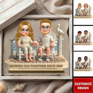 Growing Old Together-Personalized Couple Wooden Plaque
