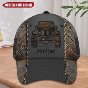 Personalized Off Road Car Custom Name 3D Printed Cap - Gift For Off Road Lover