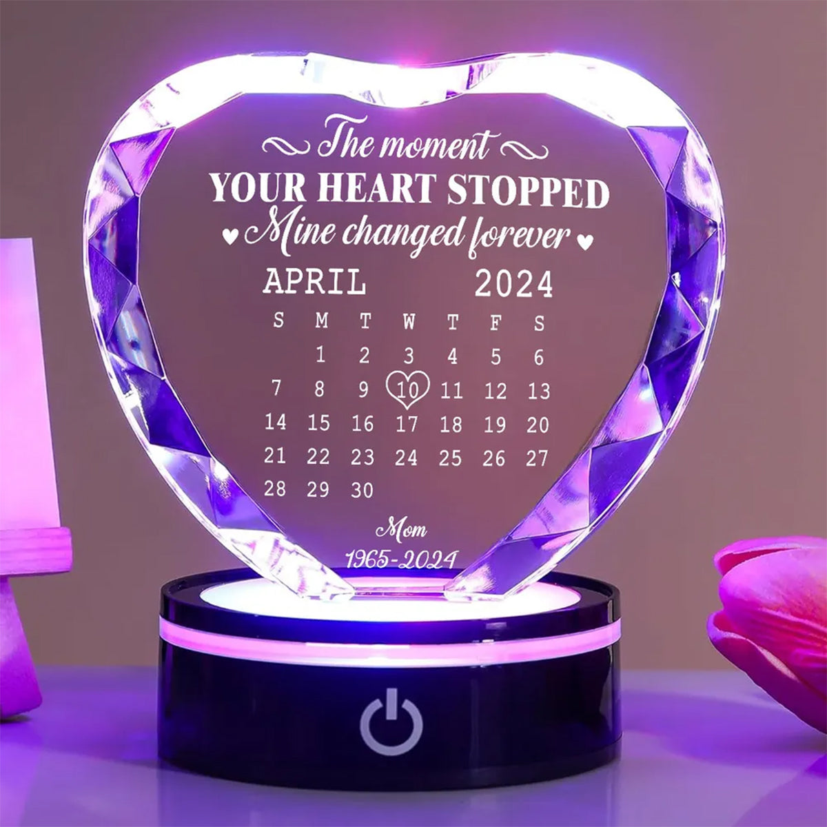 The Moment - Personalized Custom Crystal Led Light