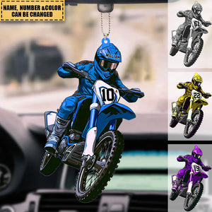 Personalized Motorcycle Acrylic Car Ornament - Gift For Motorcycle Lovers