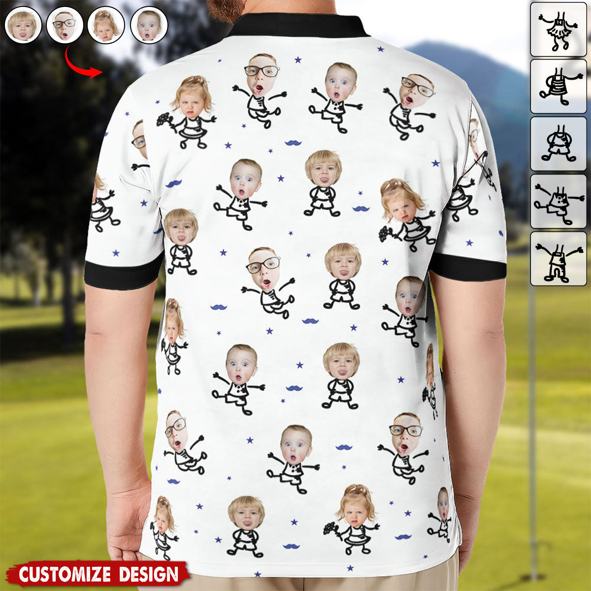 Best Dad Ever Gift For Dad, Grandpa - Personalized Photo Polo Shirt