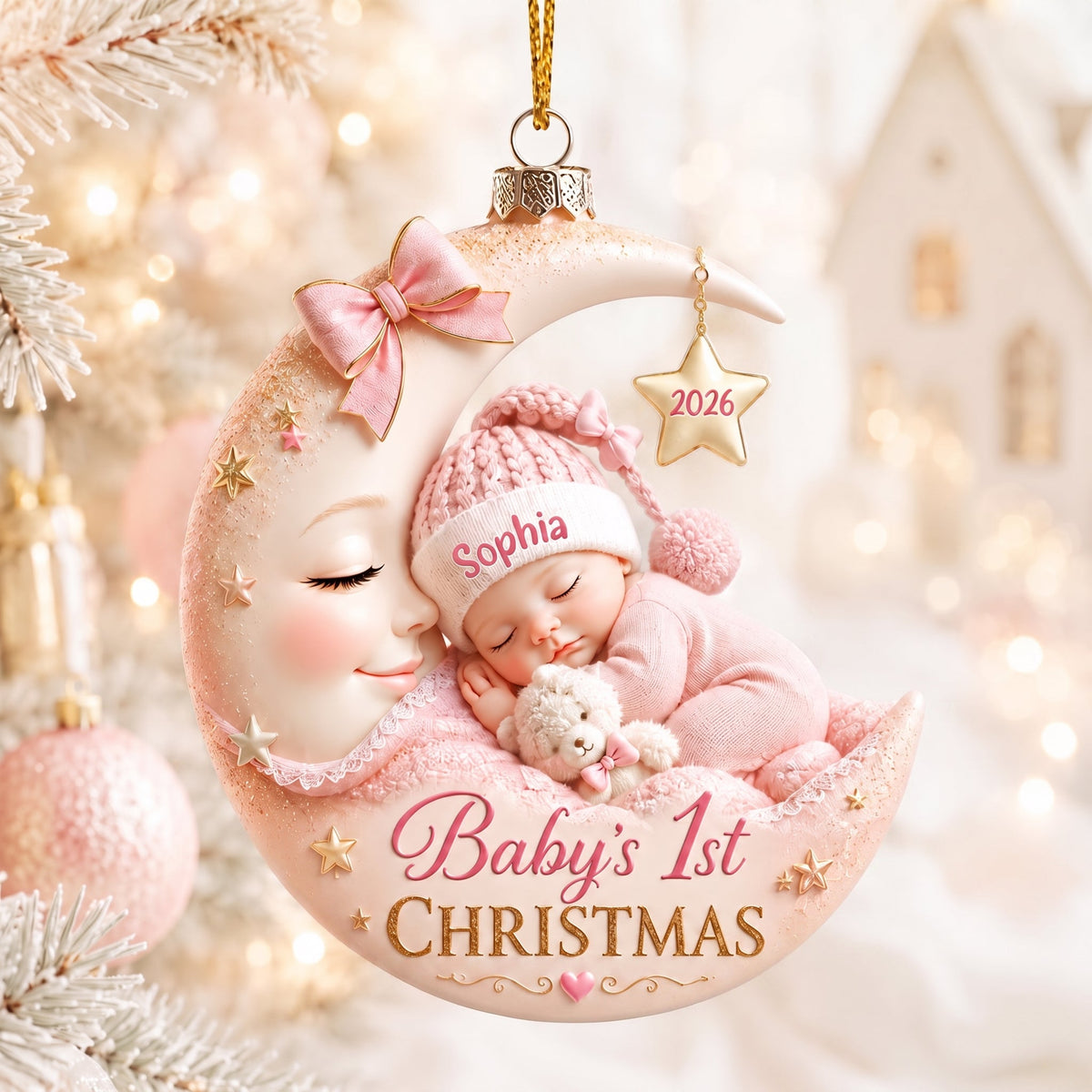 Personalized Baby First Christmas Acrylic Ornament