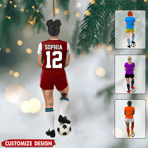 Personalized Soccer Player Christmas Ornament - Gift For Soccer Player Soccer Lovers